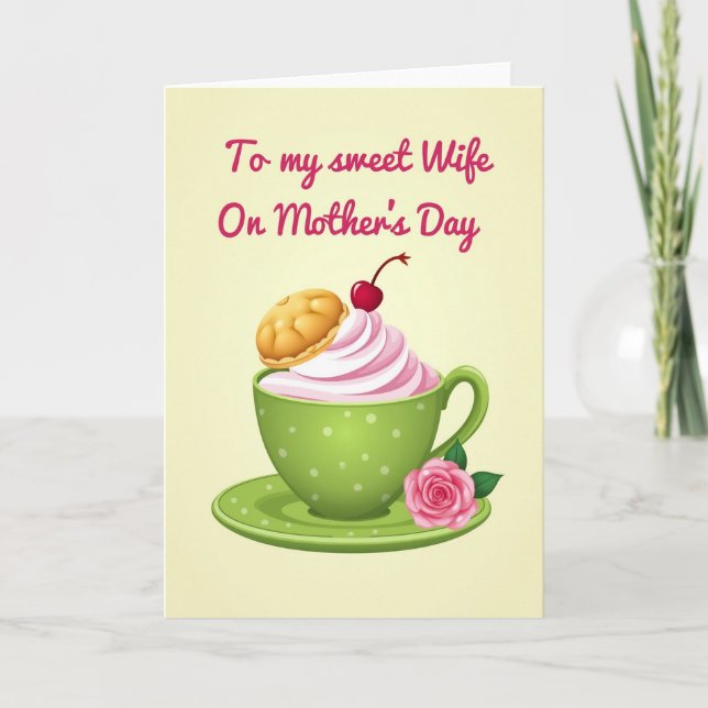 Tarjeta de Vaso del Día de las Madres Floral (Anverso)