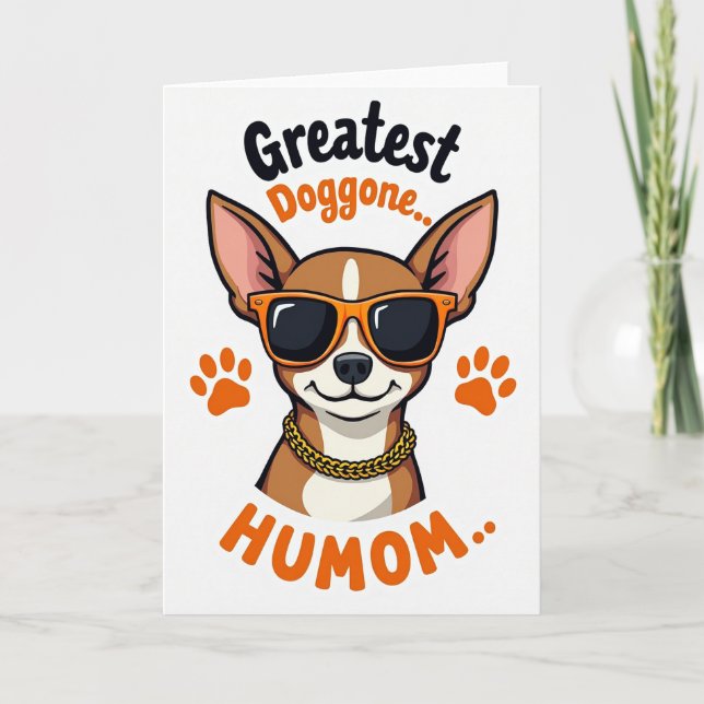 Tarjeta de vector de Humom perrito genial (Anverso)
