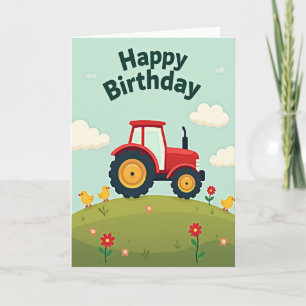 Tarjeta de Vehículo Agrícola Festivo