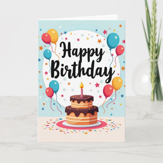 Tarjeta de Vela de Torta Alegre (Anverso)