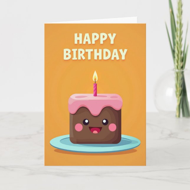 Tarjeta de Vela para Torta Caprichosa (Anverso)