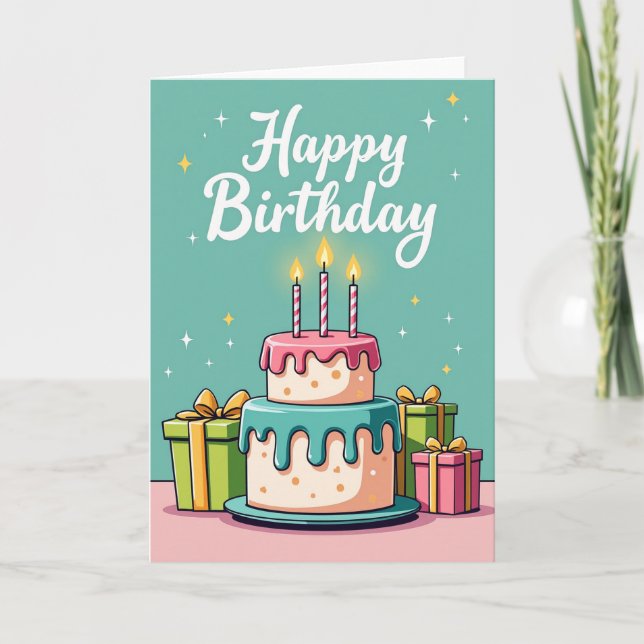 Tarjeta de Velas de Celebración (Anverso)