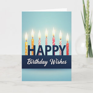Tarjeta de Velas Estampadas Alegres