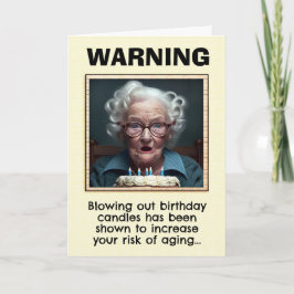 Tarjeta de Velas y Viejas Funny de Cumpleaños