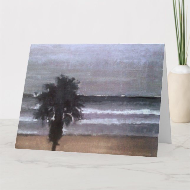 Tarjeta de Venicebeach PalmTree Surf W/Logotipo de (Anverso)