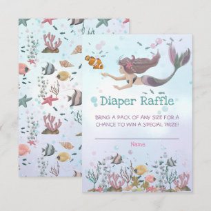 Tarjeta De Venta De Raffle De Mermaid Under Sea Di