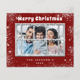 Tarjeta de ventana de fotos de plata roja para nav