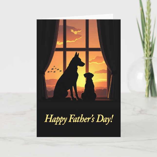 Tarjeta de ventana del día del padre ámbar (Anverso)
