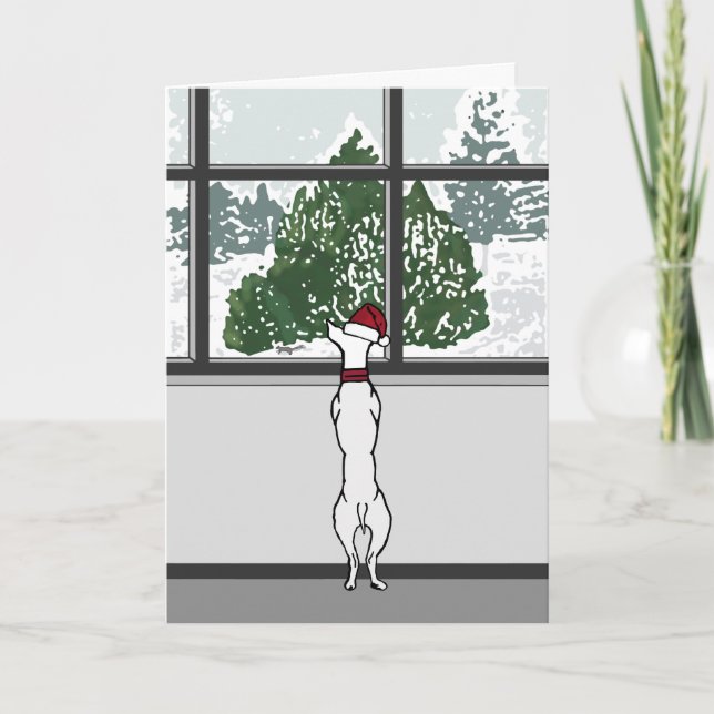 Tarjeta de ventana Doggie in the Navidades (Anverso)