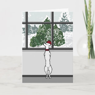 Tarjeta de ventana Doggie in the Navidades