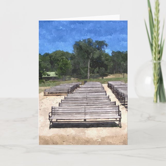 TARJETA DE VERANO: Lake Harriet, "Benches"_ Card (Anverso)