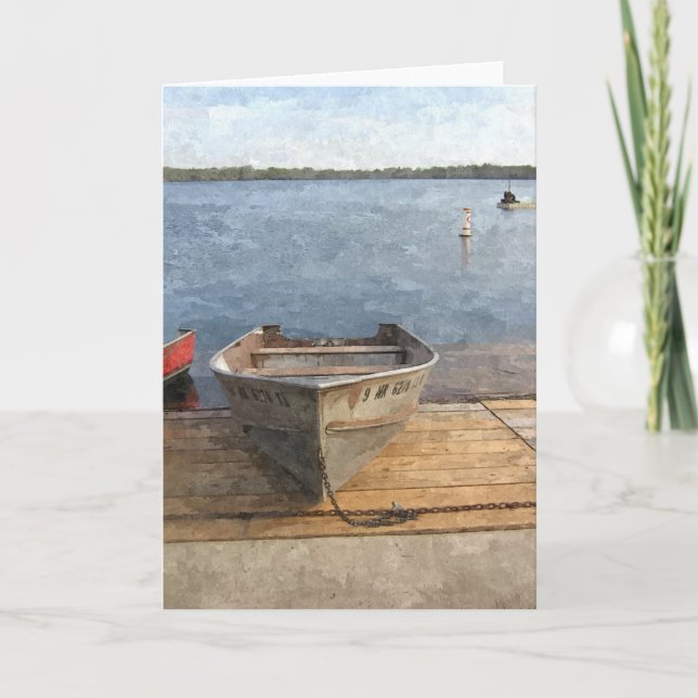 TARJETA DE VERANO: Lake Harriet, "Boat & Couple"_  (Anverso)