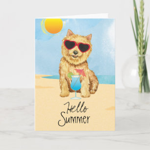 Tarjeta de verano Norwich Terrier