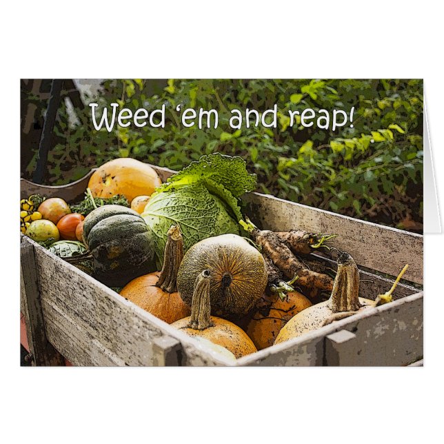 Tarjeta de verduras de jardín (Anverso (Horizontal))