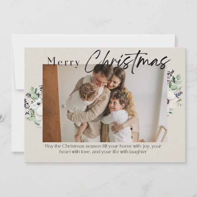 TARJETA DE VERDURAS DE PERSONALIZABLE DE MERRY CHR (Anverso)