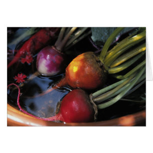 Tarjeta de verduras raíz