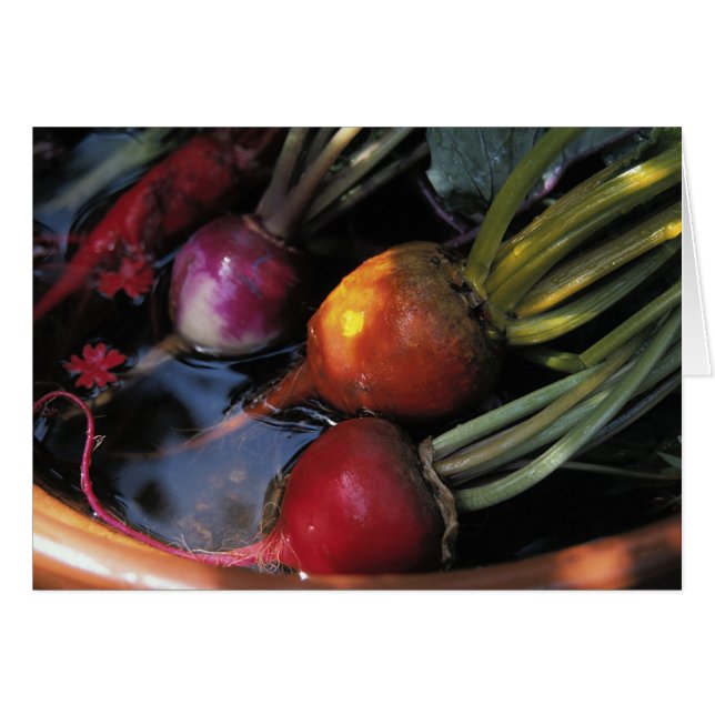 Tarjeta de verduras raíz (Anverso (Horizontal))