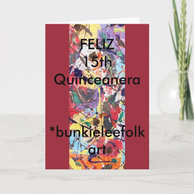 TARJETA DE VERGÜENZA ESPAÑOLA, 15ª Quinceanera Fel (Anverso)