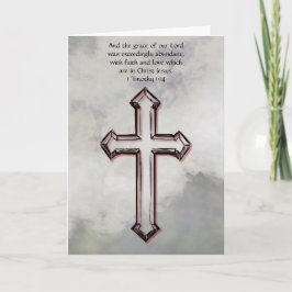 Tarjeta de versículo bíblico de Pascua de la Cruz 