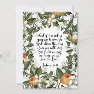 Tarjeta de verso de la biblia acuarela de Joshua 2