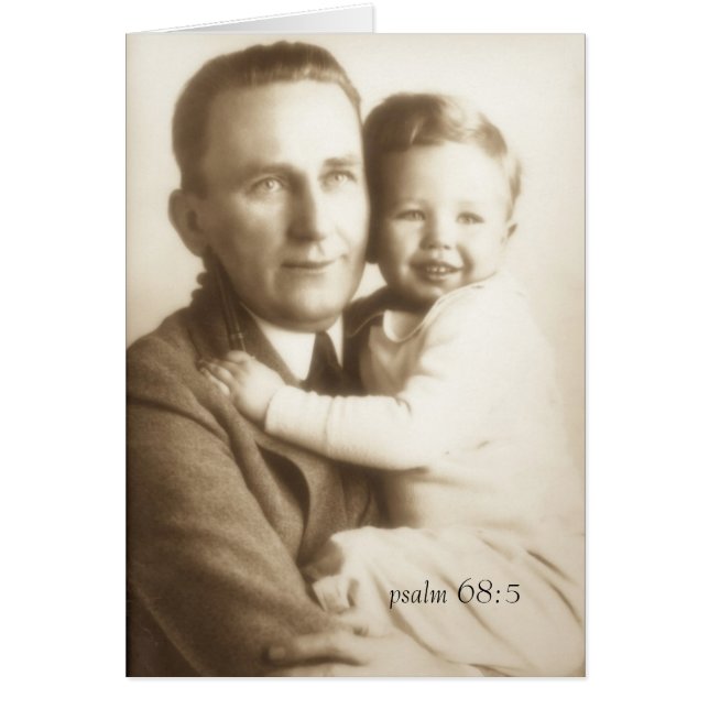 Tarjeta De Verso De La Biblia Confort Ps 68:5 (Frente)