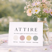 Tarjeta de Vestimenta de Boda Elegante