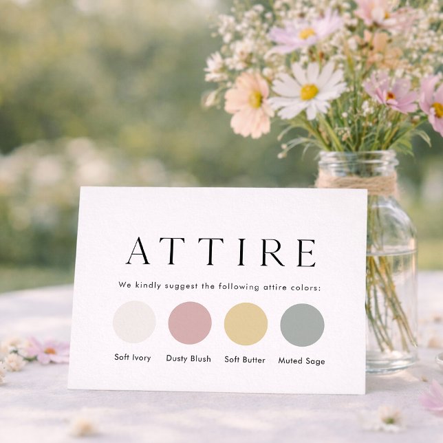 Tarjeta de Vestimenta de Boda Elegante (Subido por el creador)