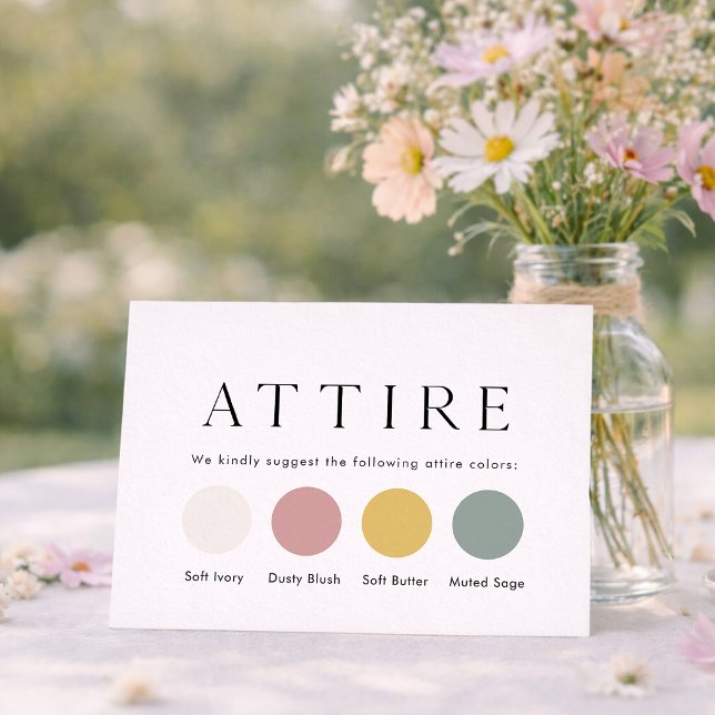 Tarjeta de Vestimenta de Boda Elegante (Subido por el creador)