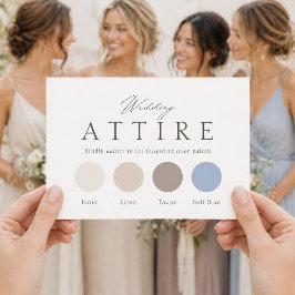 Tarjeta de Vestimenta de Boda Elegante | Código de