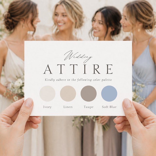 Tarjeta de Vestimenta de Boda Elegante | Código de (Subido por el creador)