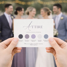 Tarjeta de Vestimenta Floral Lavanda para Boda