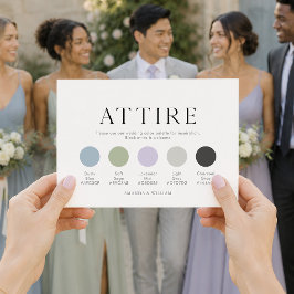 Tarjeta de Vestimenta para Boda en Prado Inglés