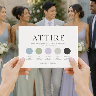 Tarjeta de Vestimenta para Boda en Prado Inglés