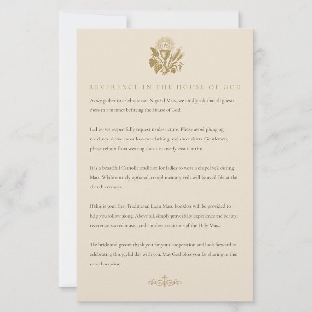 Tarjeta de vestimenta para invitados a la boda de  (Anverso)