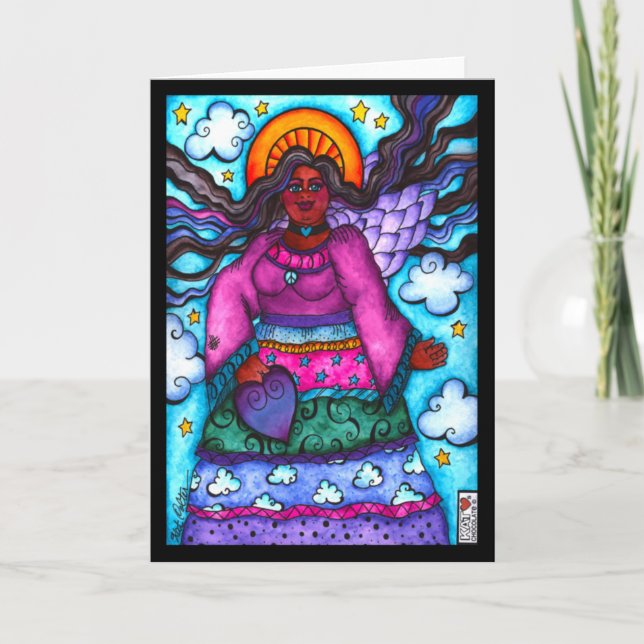 Tarjeta de vestir Angel in Calico (Anverso)