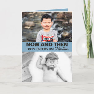 Tarjeta De vez en cuando día del padre con fotos del hijo