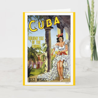 Tarjeta de viaje antigua Cuba