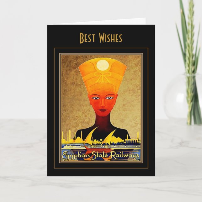 Tarjeta de viaje antigua Egipto (Anverso)