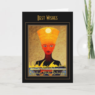 Tarjeta de viaje antigua Egipto