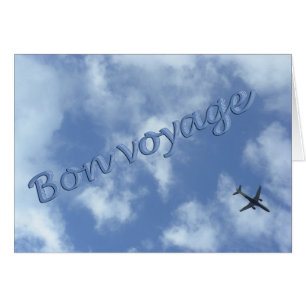 Tarjeta de viaje de avión Bon Voyage