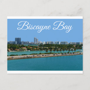 Tarjeta de viaje de Biscayne Bay Miami Beach Flori