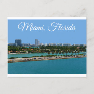 Tarjeta de viaje de Biscayne Bay Miami Beach Flori