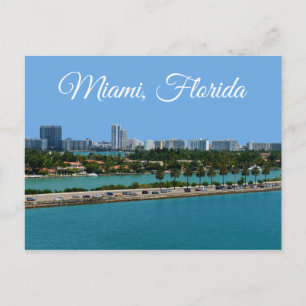 Tarjeta de viaje de Biscayne Bay Miami Beach Flori