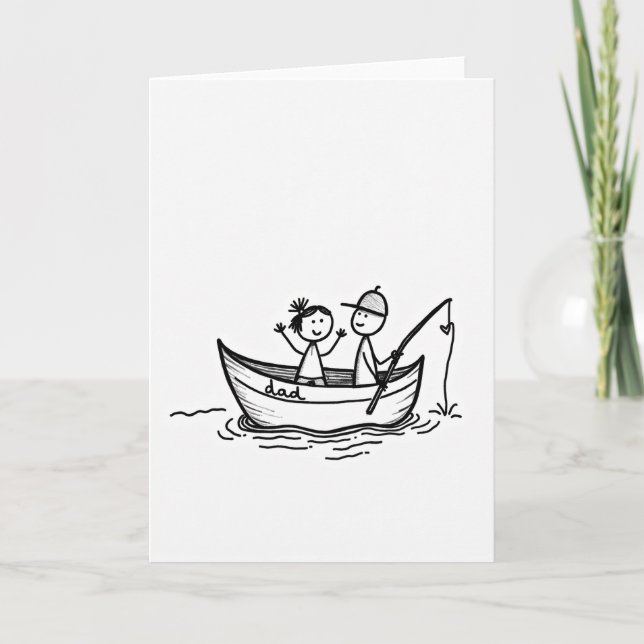 Tarjeta de viaje de pesca de Papás Simples (Anverso)