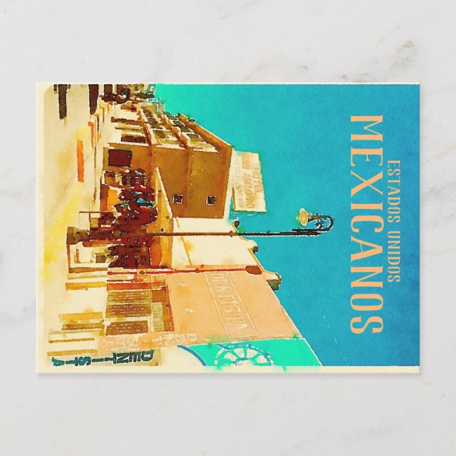 Tarjeta de viaje de Vintage Mexicanos (Anverso)