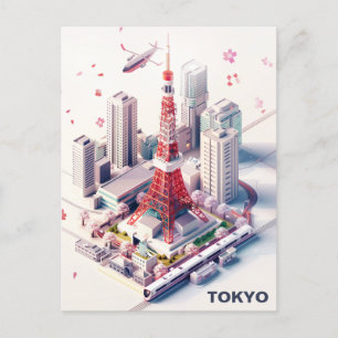 Tarjeta de viaje Isometric Tokyo