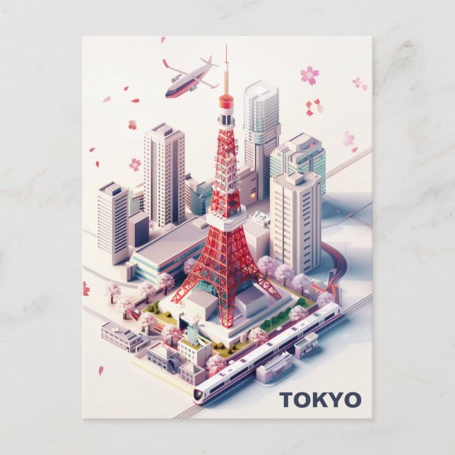 Tarjeta de viaje Isometric Tokyo (Anverso)