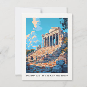 Tarjeta de viaje Patras Roman Odeon Greece
