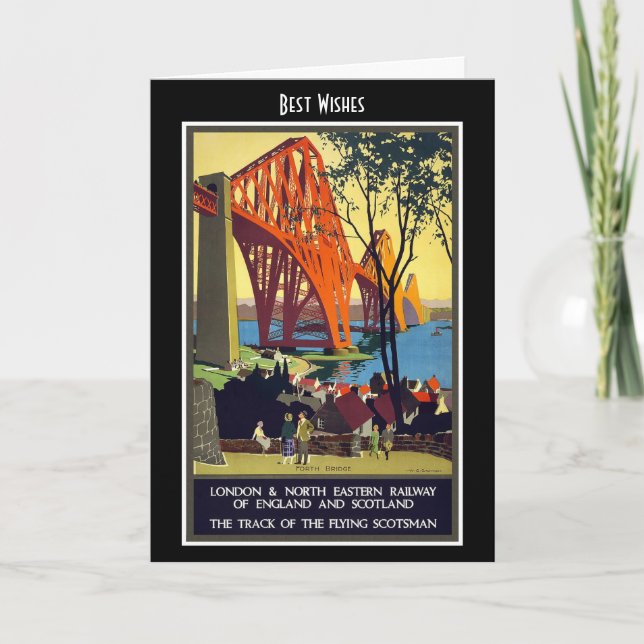 Tarjeta de Viaje Vintage London Railway Scotland (Anverso)