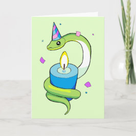 Tarjeta de víbora de cumpleaños feliz